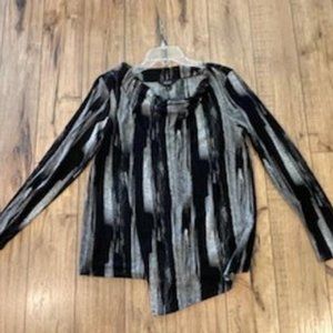 Vera Wang Black and Gray Top.  Size Large.